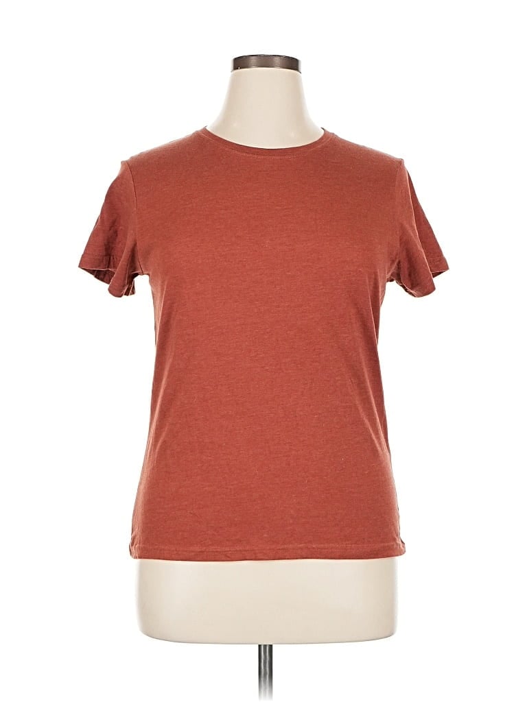 Pre-owned Shein Short Sleeve T-shirt In Brown