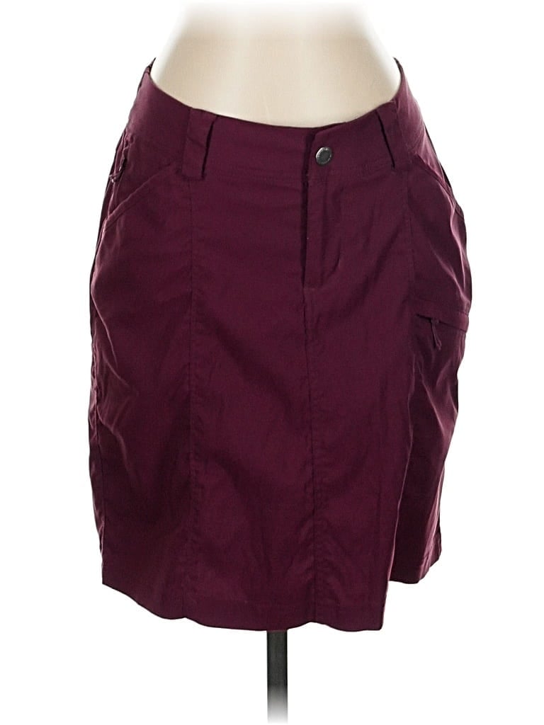 Pre-owned Duluth Trading Co. Casual Skirt In Burgundy