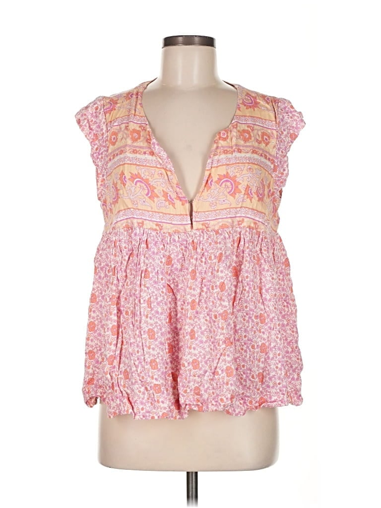Pre-owned Lucky Brand Sleeveless Blouse In Pink