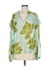 Hutch 100% Polyester Green 3/4 Sleeve Blouse Size M - photo 1