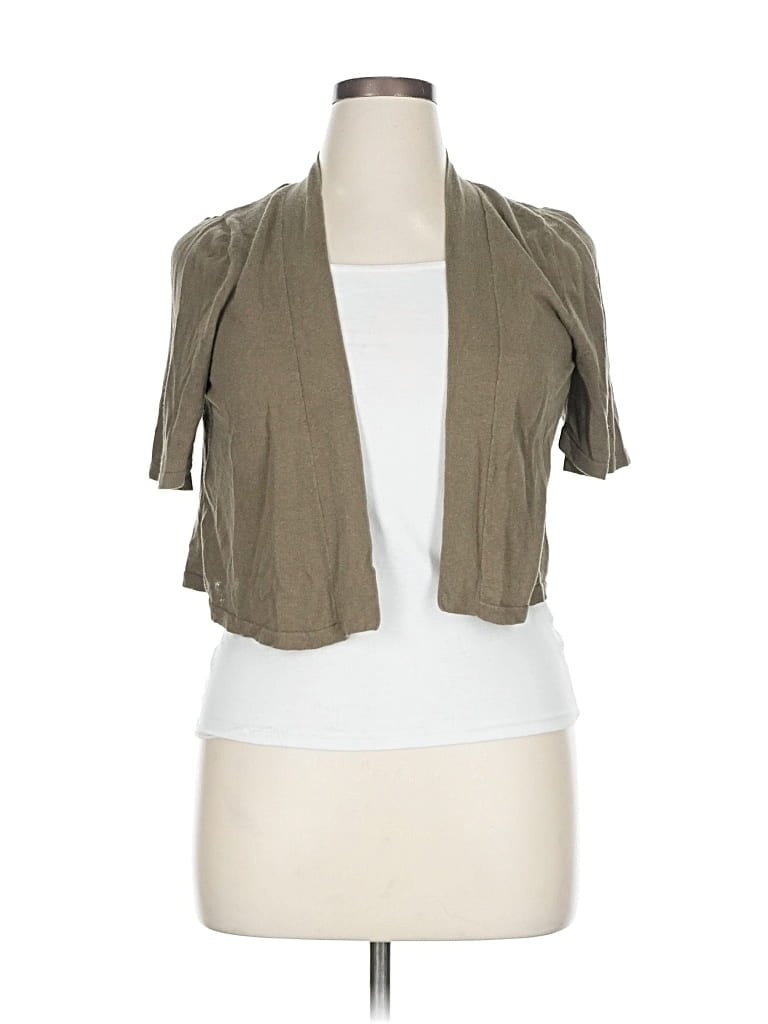 LANE BRYANT Pre-owned Cardigan Sweater In Brown