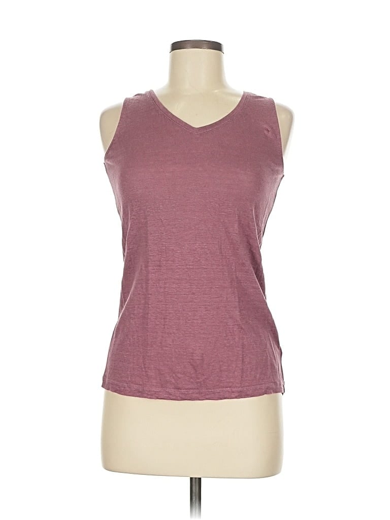 Pre-owned Cynthia Rowley Sleeveless T-shirt In Burgundy