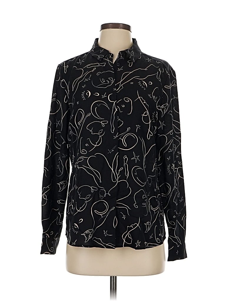 Click to view more detailed imagery on our partner's website Pre-owned Carmen Marc Valvo Long Sleeve Blouse In Black