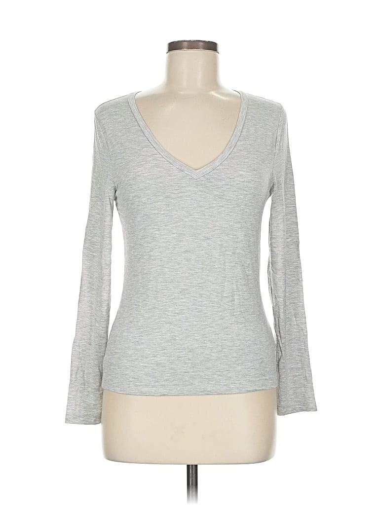 EXPRESS Pre-owned Long Sleeve T-shirt In Gray