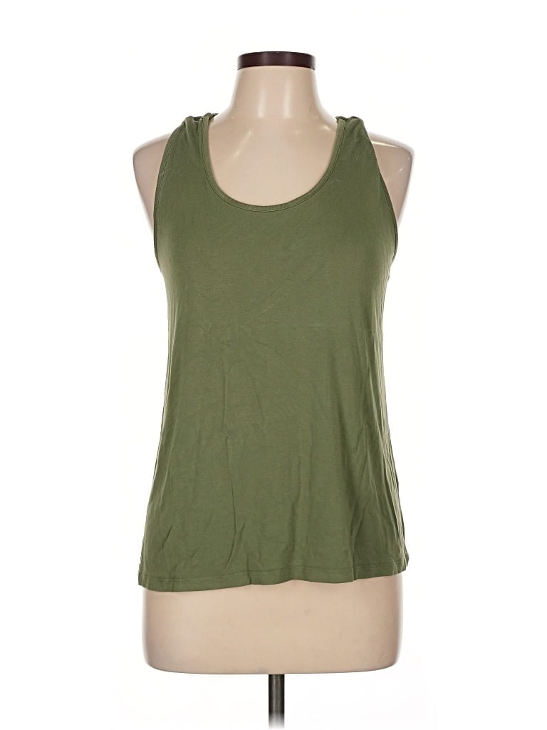 Pre-owned Market & Spruce Tank Top Green Halter Neckline Tops