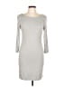 Leith Solid Gray Casual Dress Size L - photo 1