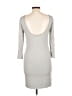 Leith Solid Gray Casual Dress Size L - photo 2
