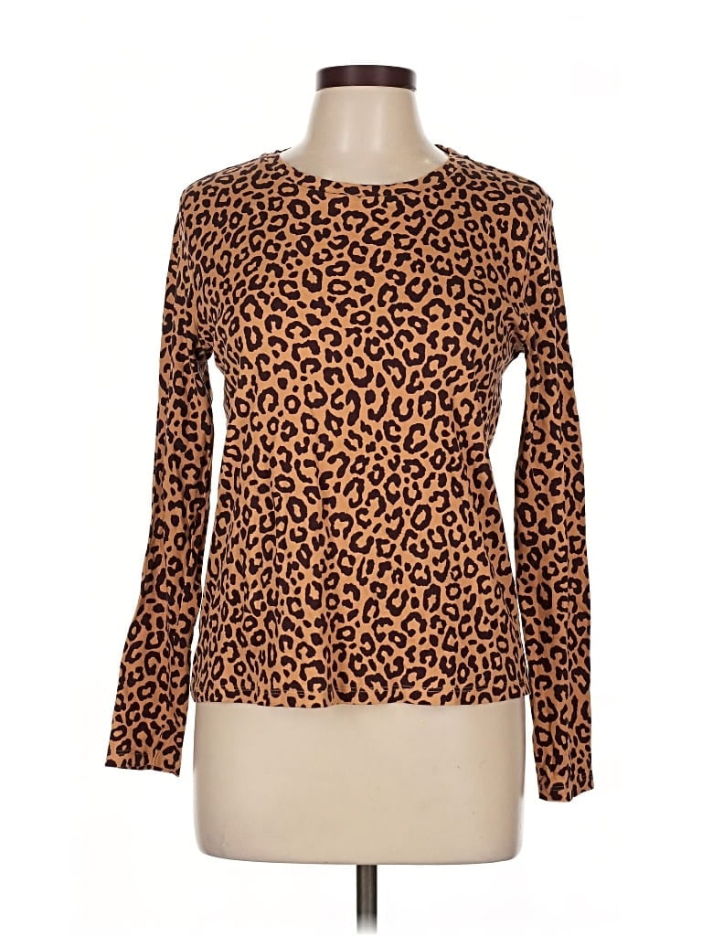 ANN TAYLOR Pre-owned Long Sleeve T-shirt In Brown