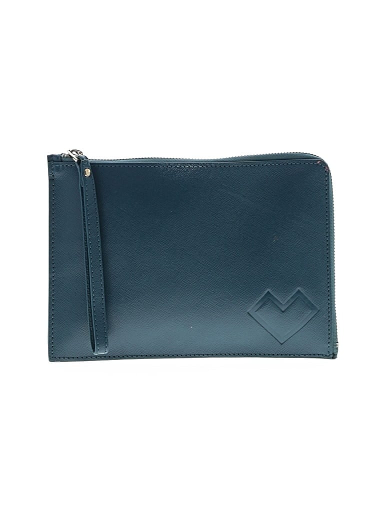 Pre-owned Barneys New York Leather Wristlet In Blue