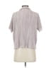 Danskin 100% Polyester Stripes Silver Short Sleeve Blouse Size S - photo 2