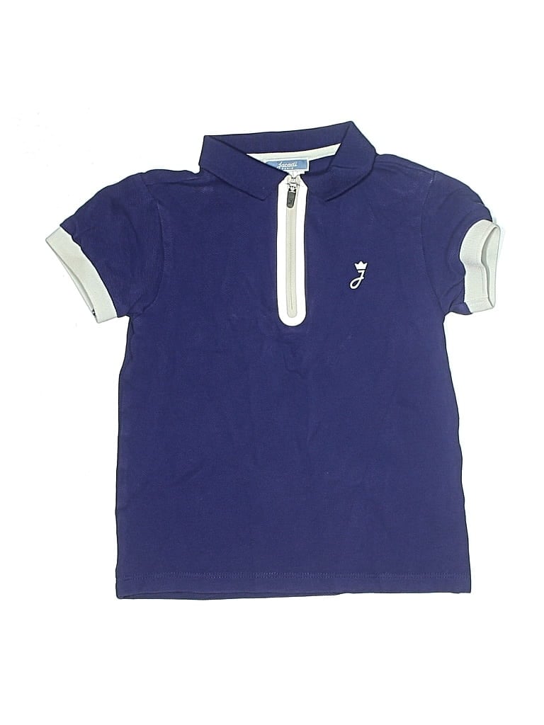 JACADI Pre-owned Kids' Short Sleeve Top Blue Collared Neckline Tops