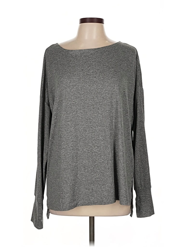 Pre-owned Nine West Long Sleeve T-shirt In Gray