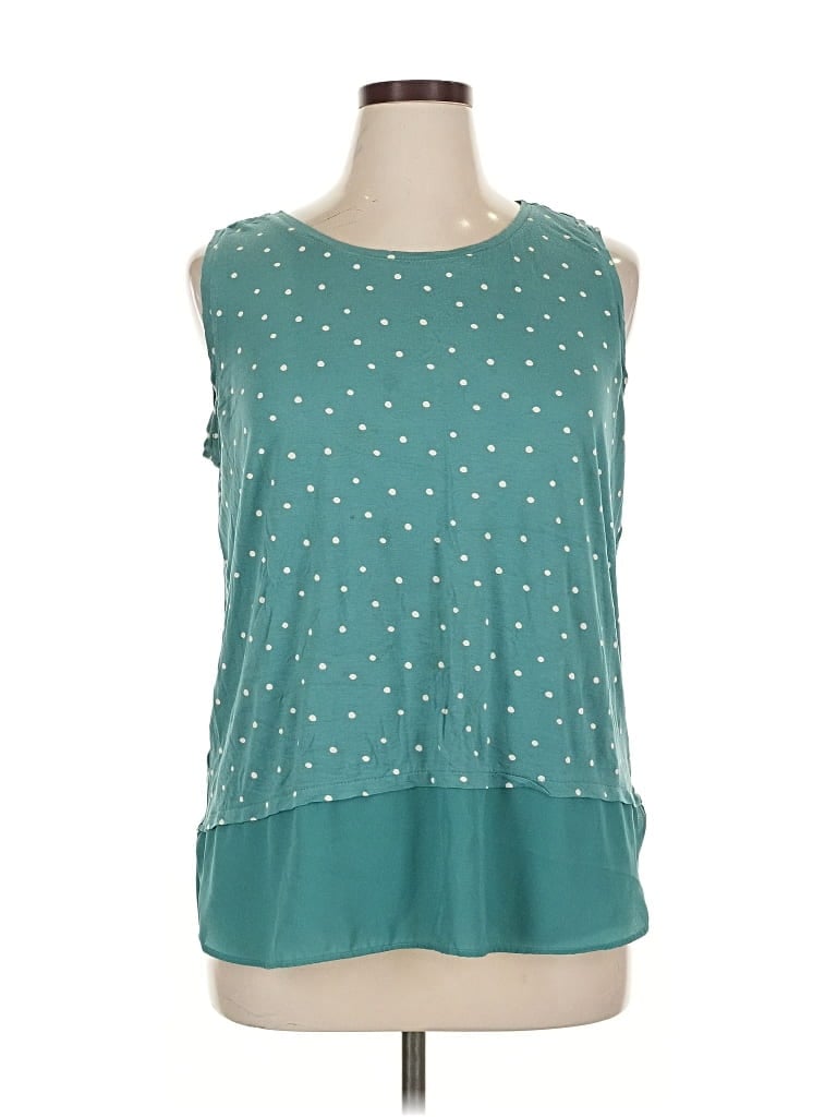 Pre-owned Ann Taylor Loft Outlet Sleeveless T-shirt In Blue