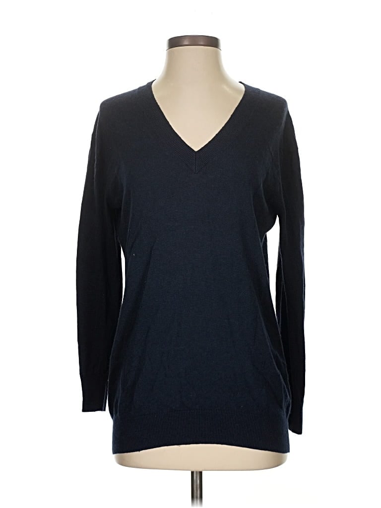 Pre-owned Moda International Silk Pullover Sweater In Black