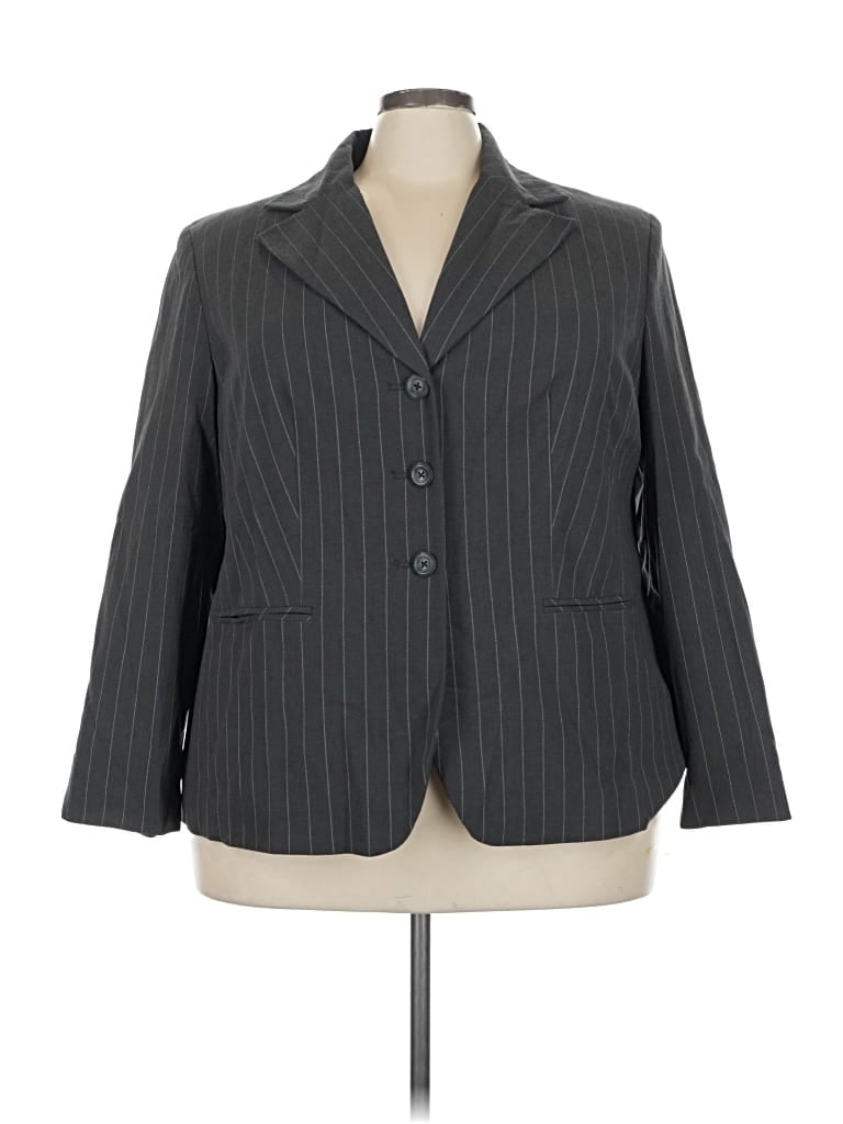 Pre-owned Larry Levine Blazer Jacket In Gray