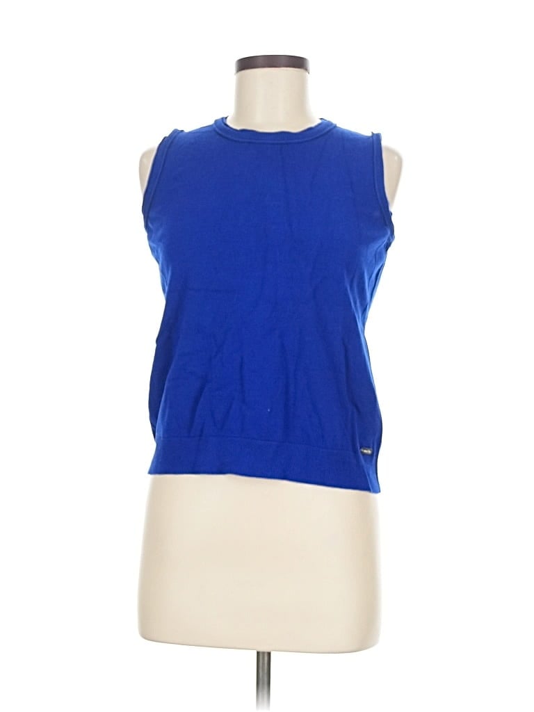 Pre-owned Calvin Klein Pullover Sweater In Blue