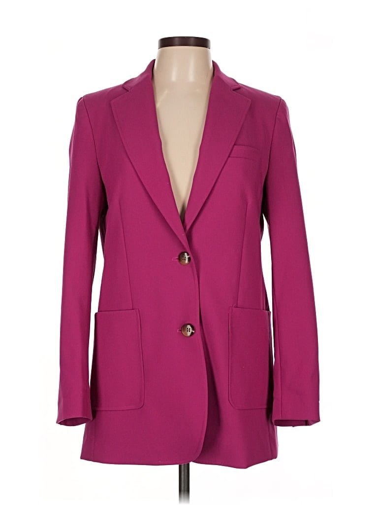 Pre-owned J. Mclaughlin Blazer Jacket In Burgundy