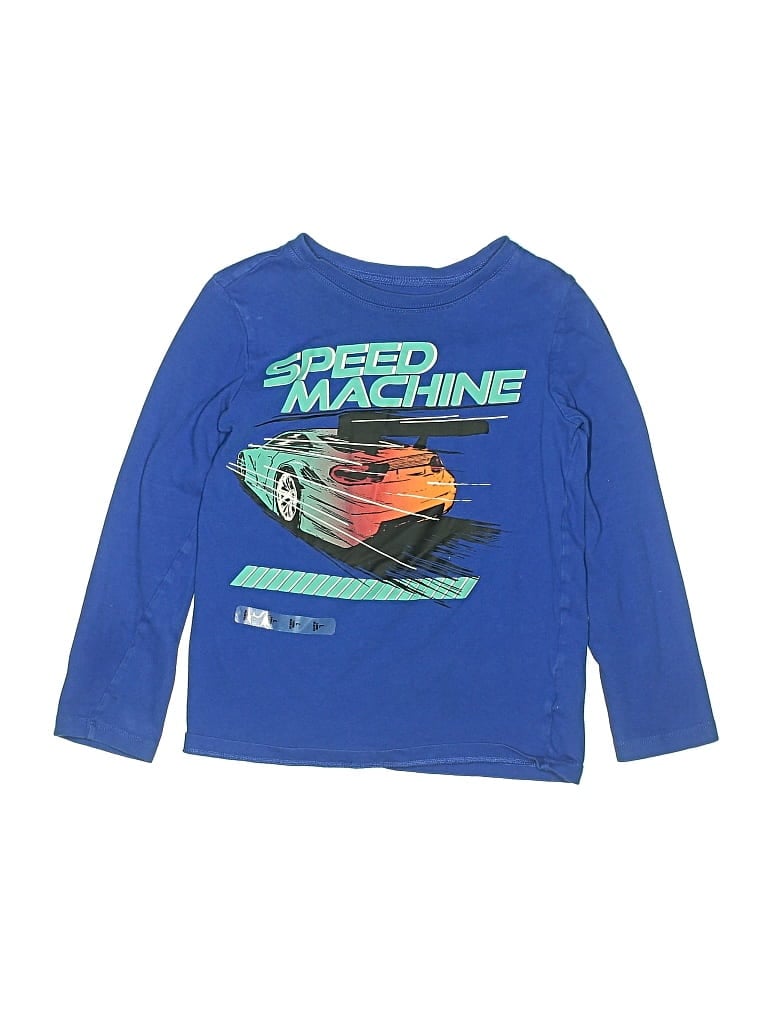 Pre-owned Carter's Kids' Long Sleeve T-shirt In Blue