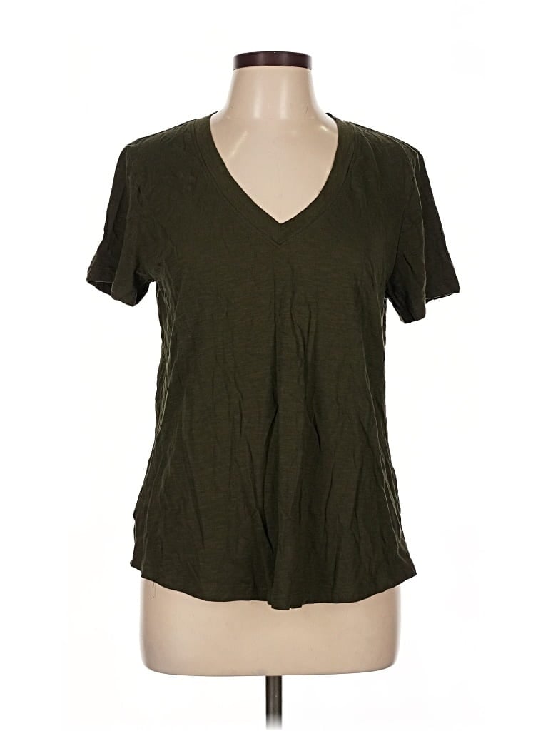 Pre-owned Ann Taylor Loft Short Sleeve T-shirt In Green
