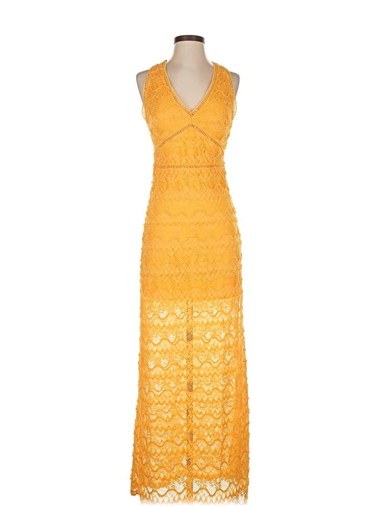 GUESS Pre-owned Cocktail Dress In Yellow