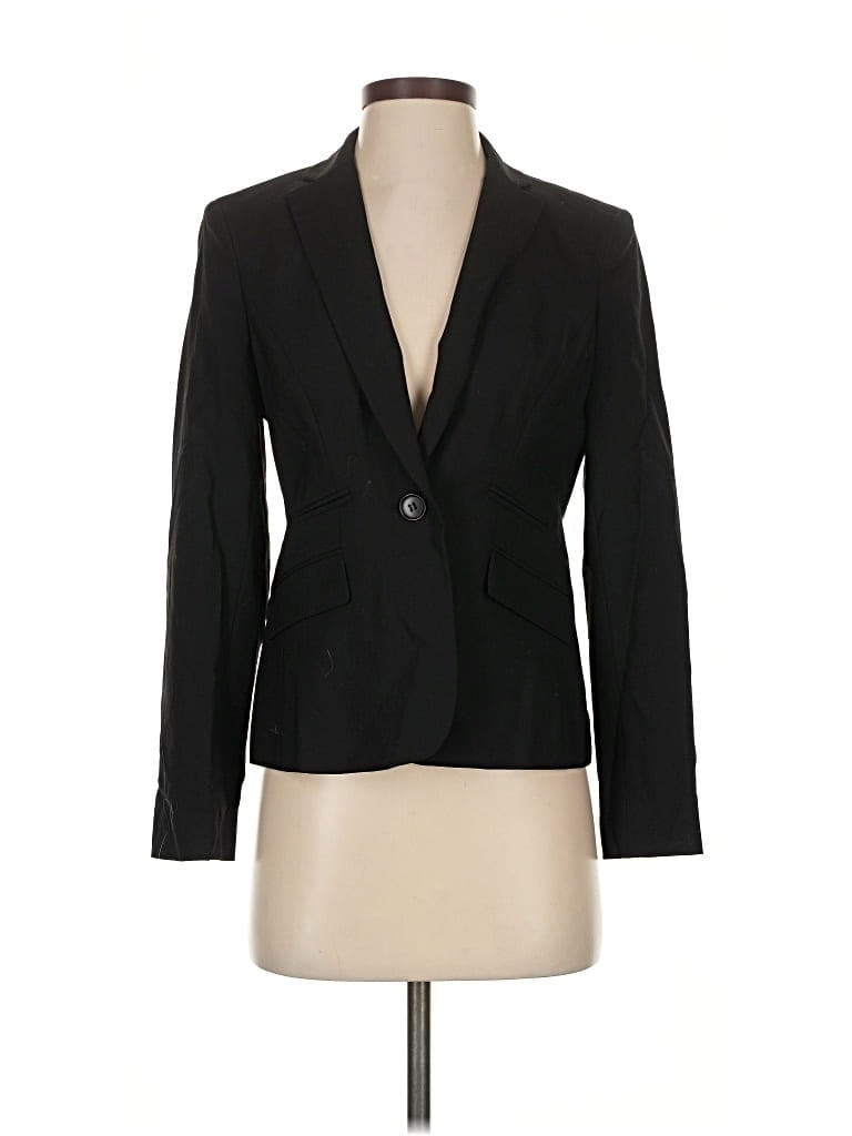 Pre-owned Ann Taylor Loft Wool Blazer Jacket In Black