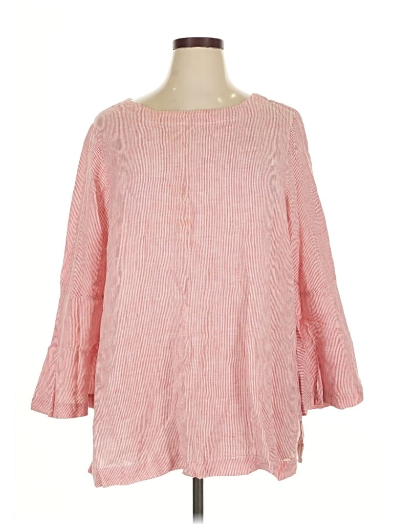 Pre-owned Cynthia Rowley 3/4 Sleeve Blouse In Pink