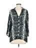 Kivari 100% Rayon Green 3/4 Sleeve Blouse Size M - photo 1