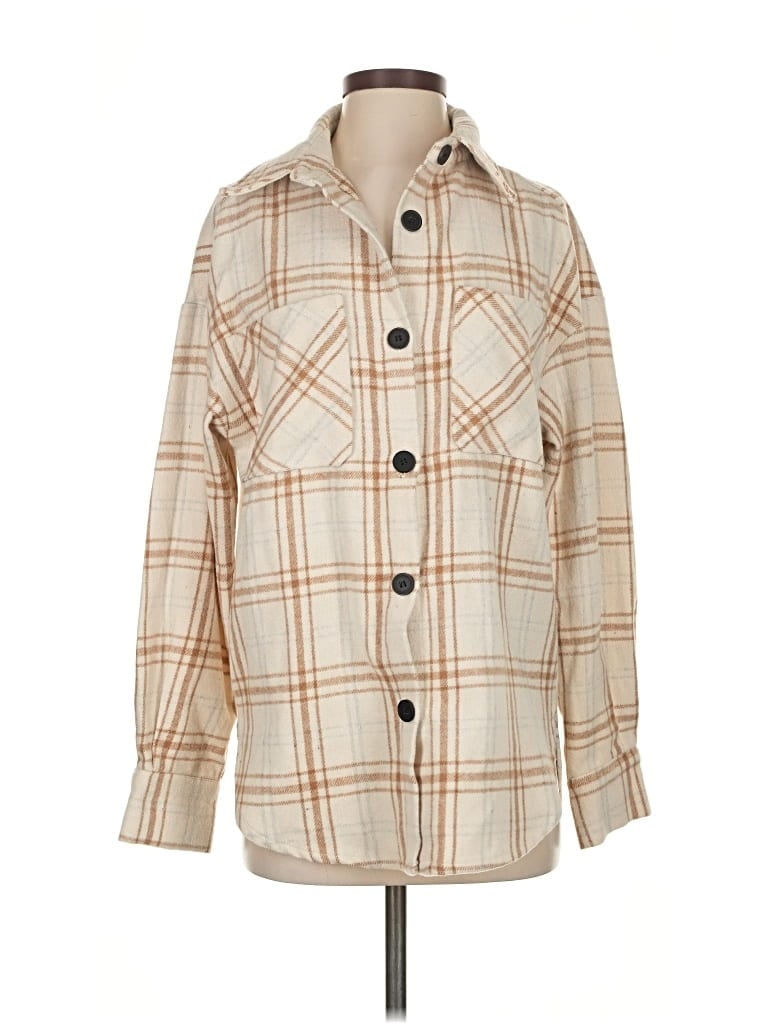 Pre-owned Pink Lily Coat In White