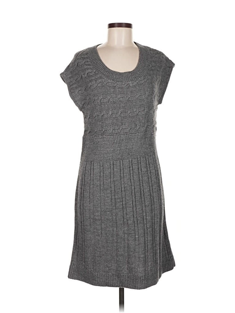 Pre-owned Ann Taylor Loft Casual Dress In Gray