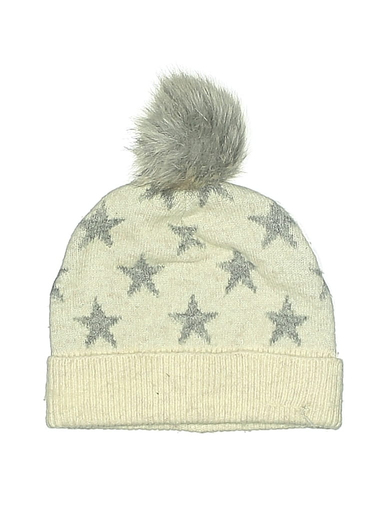 Pre-owned Fatface Beanie Hat In White