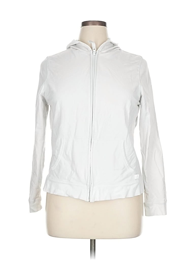 Pre-owned Old Navy Zip Up Hoodie In Silver