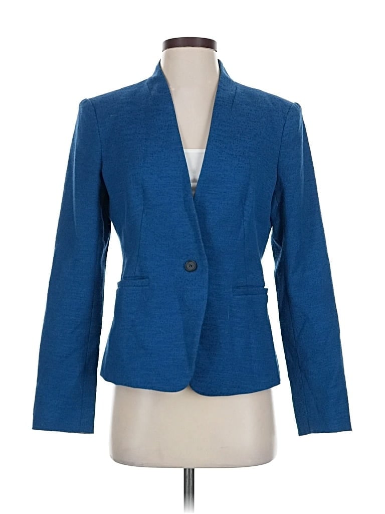 Pre-owned Ann Taylor Loft Blazer Jacket In Blue