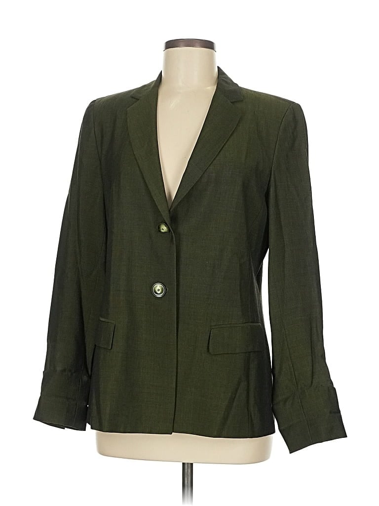 Pre-owned Dana Buchman Blazer Jacket In Green
