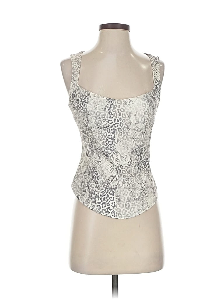 Pre-owned Unbranded Sleeveless Blouse In Silver