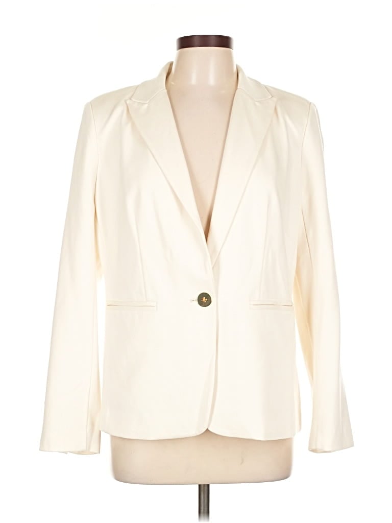 Pre-owned Laurie Felt Blazer Jacket In White