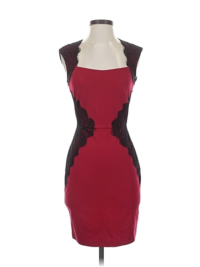 Pre-owned Erin Erin Fetherston Cocktail Dress In Burgundy