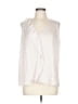 White Label The White Company 100% Polyester Ivory Sleeveless Blouse Size 10 - photo 1