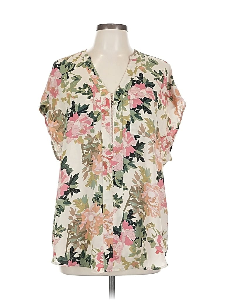 Pre-owned Torrid Short Sleeve Blouse In Pink