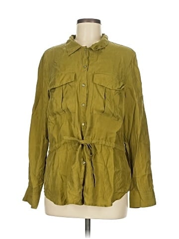 Unsubscribed Long Sleeve Silk Top (view 1)