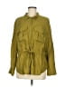 Unsubscribed 100% Silk Green Long Sleeve Silk Top Size M - photo 1