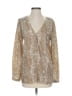 Joie 100% Silk Animal Print Tan Long Sleeve Silk Top Size XS - photo 1