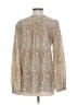 Joie 100% Silk Animal Print Tan Long Sleeve Silk Top Size XS - photo 2