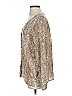 Joie 100% Silk Animal Print Tan Long Sleeve Silk Top Size XS - photo 5