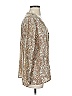 Joie 100% Silk Animal Print Tan Long Sleeve Silk Top Size XS - photo 4