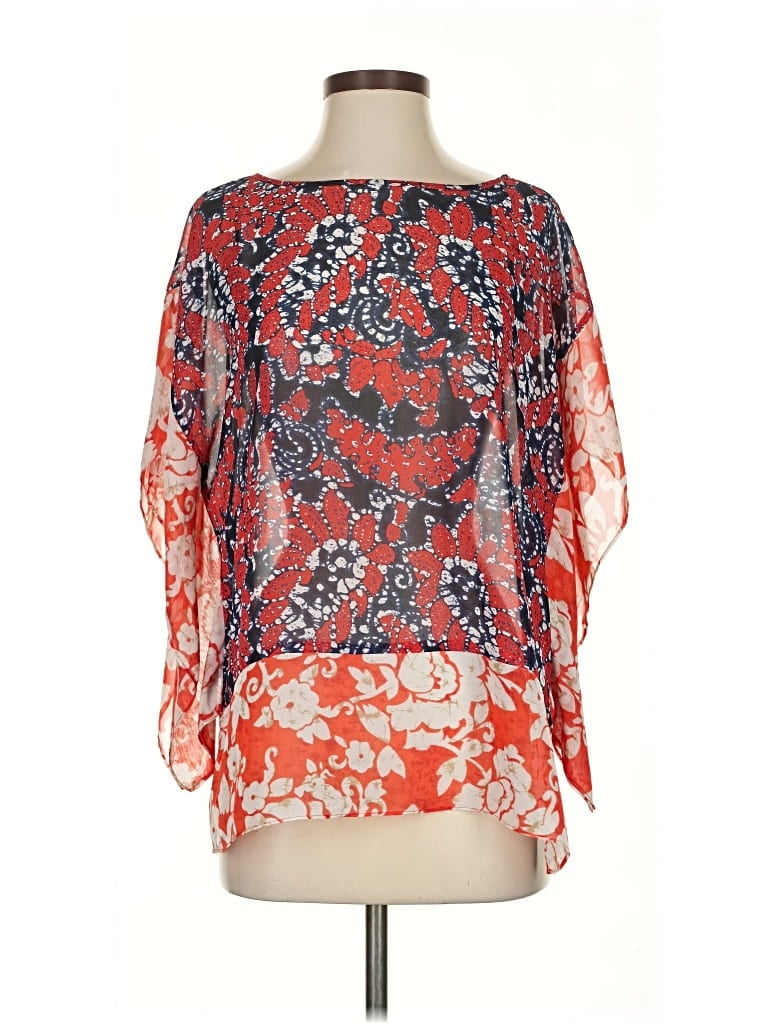 Click to view more detailed imagery on our partner's website Pre-owned Michael Michael Kors 3/4 Sleeve Blouse In Orange