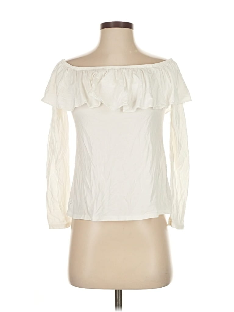 Pre-owned Lilly Pulitzer Long Sleeve Blouse In White