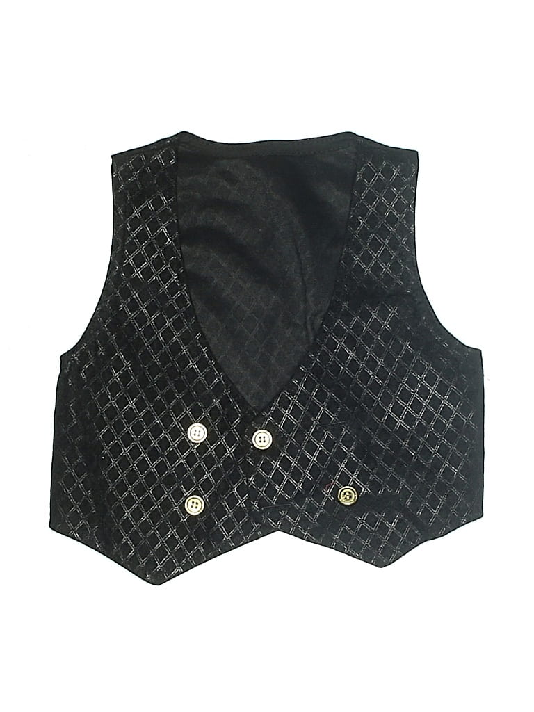 Pre-owned Unbranded Kids' Sleeveless Top Black Tops