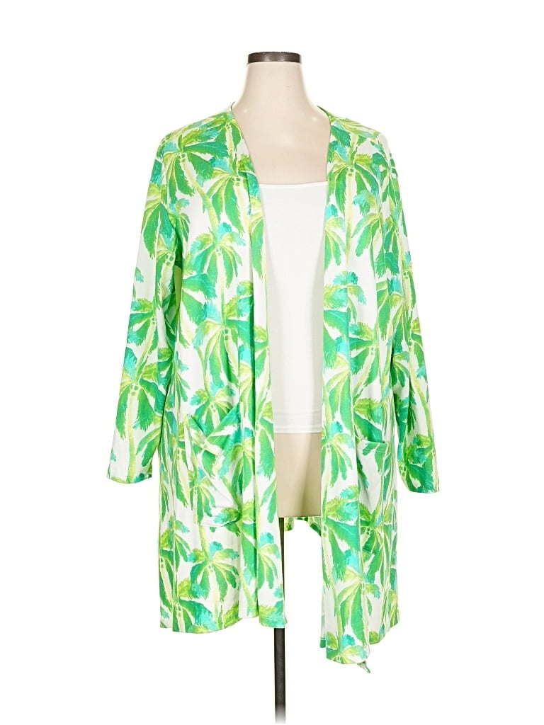 Pre-owned Lularoe Kimono In Green