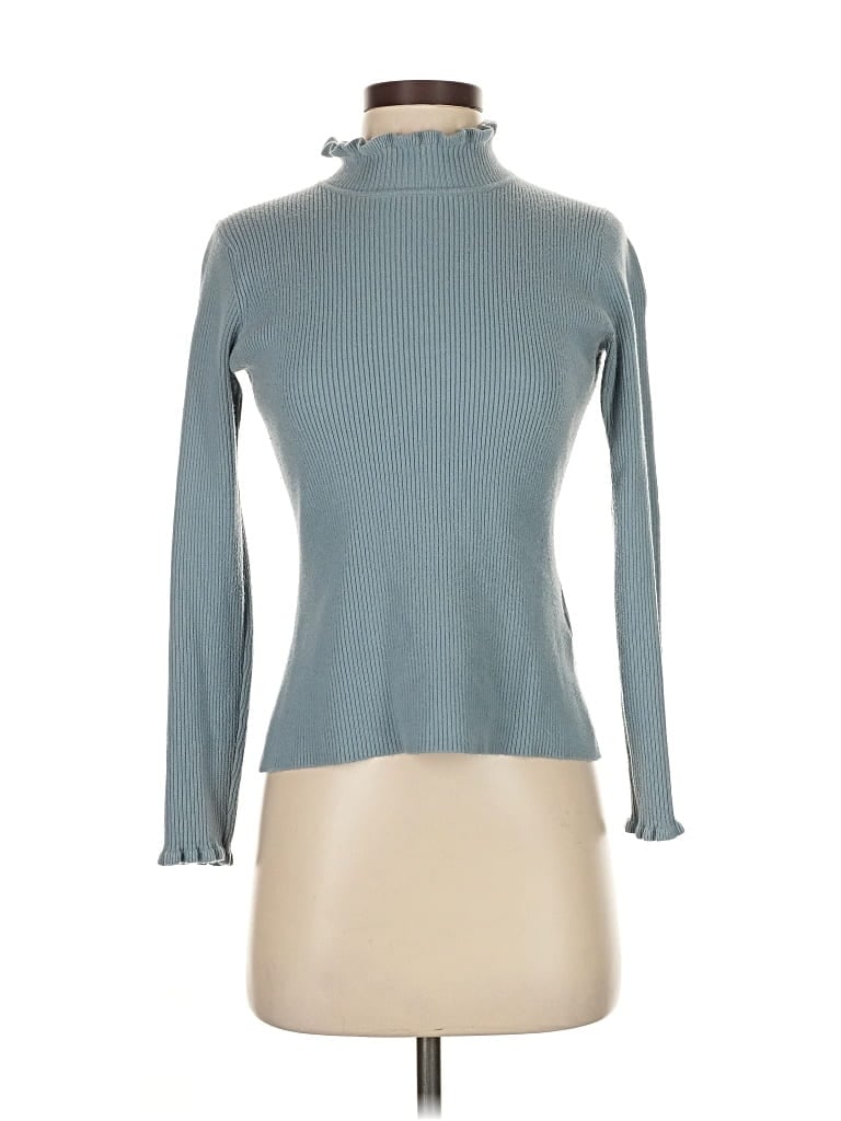 Pre-owned Love, Bonito Turtleneck Sweater In Blue