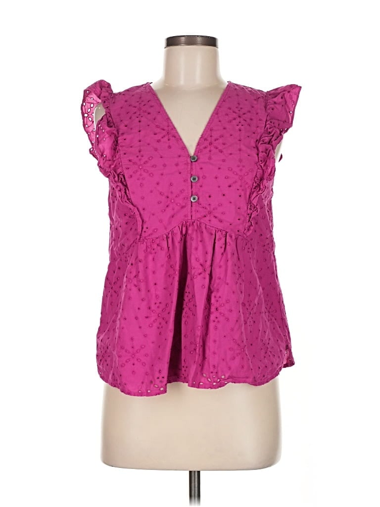 Pre-owned Ann Taylor Loft Sleeveless Blouse In Pink